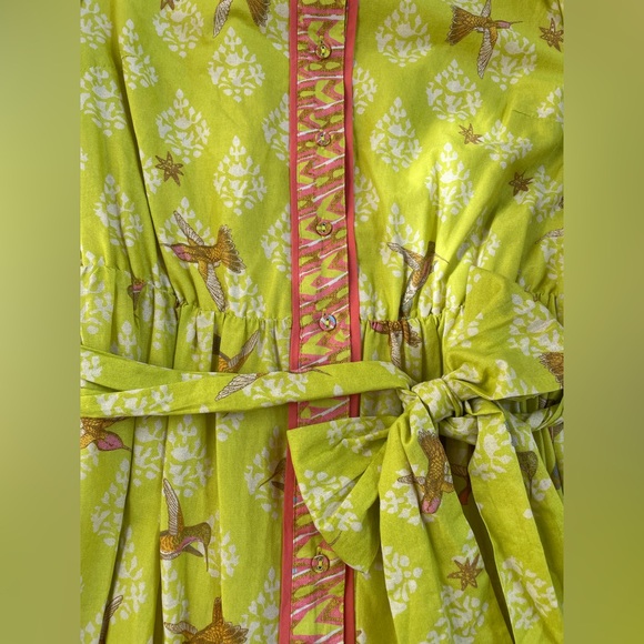 New boho maxi dress  a-line ruffles mandarin collar $169 NWT medium a loves a - Picture 13 of 13